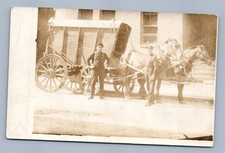 CARTÃO POSTAL ANTIGO FOTO REAL CARRINHO DE CAVALO ICE GO RPPC comprar usado  Enviando para Brazil