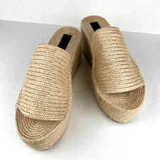 Zara raffia platform for sale  Salt Lake City