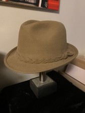 RARO FELTRO DE PELE VINTAGE TONAK HUCKEL TRILBY FEDORA TAMANHO 56 cm comprar usado  Enviando para Brazil
