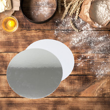 Cartões redondos reversíveis de prata e branco para bolo 1,5 mm de espessura - 3" - 12" de diâmetro, usado comprar usado  Enviando para Brazil