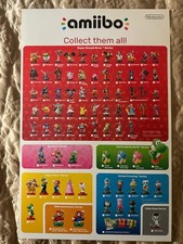 Pôster promocional frente e verso Nintendo Amiibo - Super Mario Bowser Yoshi comprar usado  Enviando para Brazil