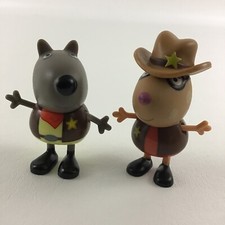 Peppa Pig Cowboy Pedro Western Adventure Danny Dog Figures Vintage Jazwares 2003 na sprzedaż  Wysyłka do Poland
