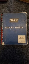 Bsa service sheets for sale  MARCH