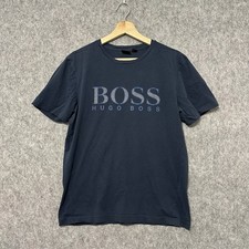 Camiseta Hugo Boss BOSS Logo Masculina Média Azul Marinho Manga Curta Gola Redonda comprar usado  Enviando para Brazil