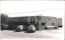 Estação de ônibus e café RPPC Cullman, AL Greyhound com carros antigos Cline 2-P-255 comprar usado  Enviando para Brazil
