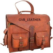 Mochila bolsa satchel carteiro 18" de largura unissex couro vintage laptop mochila comprar usado  Enviando para Brazil