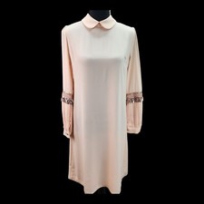Usado, Antigo Vestido Miss Miray Tamanho 8 Contas Rosa Claro Franja Manga Longa Gola Alta Bainha comprar usado  Enviando para Brazil