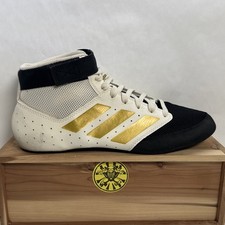 Tênis de luta livre Adidas Mat Hog 2.0 preto/dourado/branco FU8167 masculino tamanho 9.5 comprar usado  Enviando para Brazil