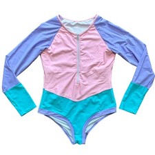NOVO CENOTE Cavalete Zíper Frontal Colorblock Terno de Surf Nascido nos Anos 80 TAM 12 PEQUENO comprar usado  Enviando para Brazil