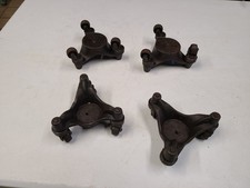 4 rodízios antigos de ferro fundido 3 rodas rodízios giratórios transportadores de fogão Dolly RePurpose  comprar usado  Enviando para Brazil