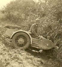 LENTO! Capacete Wehrmacht Kradmelder com motocicleta BMW em estrada enlameada!!! comprar usado  Enviando para Brazil