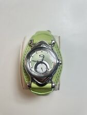 Oakley Vintage Jury Saddleback Safira Cristal Couro Verde Aço Y2K Relógio EX comprar usado  Enviando para Brazil