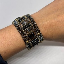 Pulseira preta retrô boho com miçangas comprar usado  Enviando para Brazil