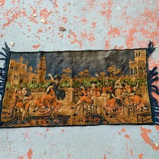 Tapete tapeçaria antigo espanhol dança música veludo coliseu torres arte parede comprar usado  Enviando para Brazil