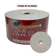 50 SKYTOR Blanco 52X CD-R CDR 700MB Blanco Top Brillante Disco Imprimible Sin Logo HP segunda mano  Embacar hacia Argentina