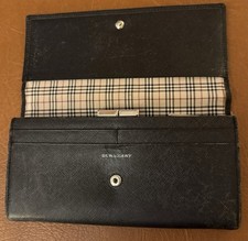 Autêntica carteira longa Burberry de couro preto feminina/masculina acordeão bi-dobrável comprar usado Autêntica carteira longa Burberry de couro preto feminina/masculina acordeão bi-dobrável comprar usado  Enviando para Brazil