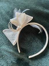 beige fascinator for sale  ROCHDALE