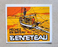 AUTOCOLLANT ancien sticker BENETEAU 1975 voilier bateau Hubert PACTEAU Challans comprar usado  Enviando para Brazil