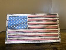 Solid wooden flag for sale  White