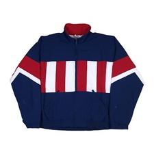 Vintage Anos 90 Adidas Windbreaker Vermelho Azul Branco Listrado Masculino Tamanho XL Ajuste Caixinha comprar usado  Enviando para Brazil