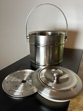 Balde de gelo vintage isolado parede dupla aço inoxidável com tampa, alça, filtro comprar usado  Enviando para Brazil