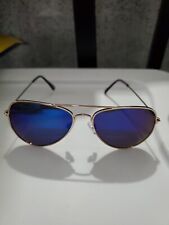 Óculos Blue Planet Wright Aviator dourado gradiente azul espelho lente polarizada NOVO comprar usado  Enviando para Brazil