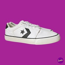 Używany, CONVERSE Unisex Star Player Płócienne trampki, białe z czarnym wykończeniem, UK 7 | EU 41 na sprzedaż Używany, CONVERSE Unisex Star Player Płócienne trampki, białe z czarnym wykończeniem, UK 7 | EU 41 na sprzedaż  Wysyłka do Poland