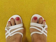 Sandaletten esprit weiß gebraucht kaufen  Plauen