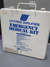 RARO 1997 United Airlines kit médico de emergência recipiente de metal comprar usado  Enviando para Brazil