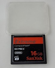 Flash compacto SanDisk Extreme 16GB CF 60MB/s UDMA com estojo, usado comprar usado  Enviando para Brazil