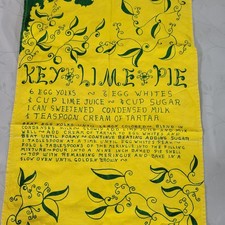 Toalha de chá Key West vintage com estampa à mão tecido receita torta de limão 15x26 polegadas comprar usado Toalha de chá Key West vintage com estampa à mão tecido receita torta de limão 15x26 polegadas comprar usado  Enviando para Brazil