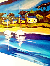 Tableau huile toile d'occasion  Perros-Guirec