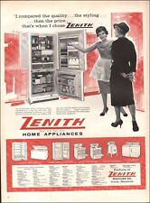 1950 Anuncio vintage Zenith retro refrigerador electrodoméstico moda 03/09/24 segunda mano  Embacar hacia Argentina