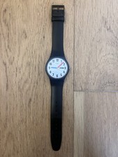 Relógio masculino Swatch SUOB728 quartzo suíço mostrador branco pulseira de borracha preta 41mm, usado comprar usado  Enviando para Brazil