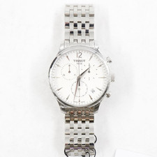 Relógio Tissot Tradition 42mm cronógrafo mostrador branco aço (T063.617.11.037.00), usado comprar usado  Enviando para Brazil