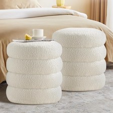 Round ottoman storage for sale  Reserve