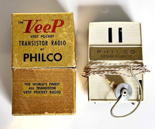 RÁDIO TRANSISTOR de bolso antigo por PHILCO modelo 780 com CAIXA ORIGINAL "O VEEP" comprar usado  Enviando para Brazil