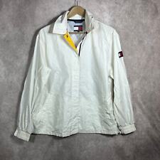 Usado, Jaqueta corta-vento masculina Tommy Hilfiger pequena branca encaixe frontal anos 90 Y2K retrô comprar usado  Enviando para Brazil