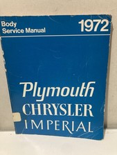 Usado, 1972 Plymouth Chrysler Imperial Body Manual de Serviço 'Cuda Duster Roadrunner comprar usado  Enviando para Brazil