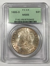 1885-O MORGAN DÓLAR PRATA PCGS OGH ETIQUETA VERDE MS65 7FDA25 comprar usado  Enviando para Brazil