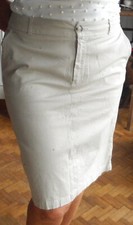Jupe beige caroll d'occasion  Rouxmesnil-Bouteilles