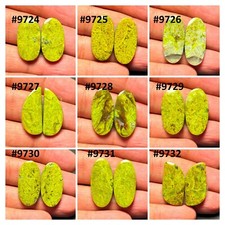Par de pedras preciosas semipreciosas soltas de opala verde natural para fazer joias comprar usado  Enviando para Brazil