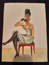 Peinture aquarelle originale d'occasion  Uzès