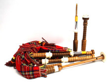 Unbranded bagpipes red for sale  LEEDS