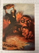 Cartolina guerra spagna usato  Genova
