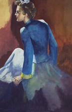 Original gouache seated for sale  WIRRAL