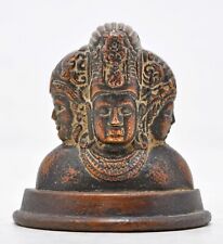 Estatueta antiga de cobre Deus Brahma Idol original antiga feita à mão gravada comprar usado  Enviando para Brazil