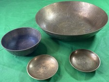 Conjunto de 4 tigelas antigas de latão som porcelana vintage comprar usado  Enviando para Brazil
