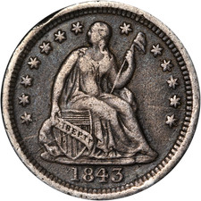 1843 seated liberty for sale  USA
