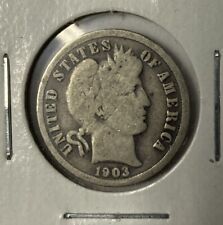 (K)**1903 Selo de prata de dez centavos de barbeiro marca de contador no verso ** comprar usado  Enviando para Brazil